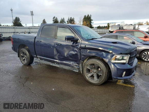 2016 Ram 1500 Sport with VIN 1C6RR7MT5GS381974, listed as a Copart auction lot 81850024 with 96,312 mi miles and Salvage title. Bid and sale history available at DreamBid. Image 4.