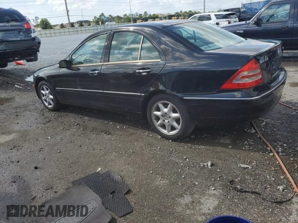 2004 Mercedes-Benz C 240 with VIN WDBRF81J84F554142, listed as a Copart auction lot 51578395 with Not provided miles and Salvage title. Bid and sale history available at DreamBid. Image 2.