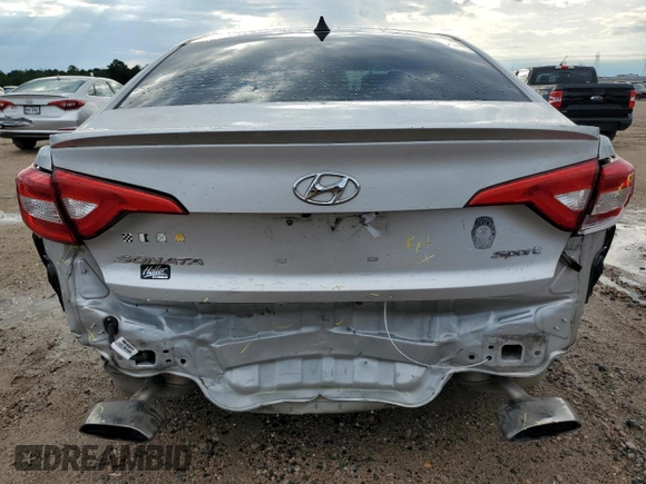 2017 Hyundai Sonata Sport with VIN 5NPE34AF0HH518213, listed as a Copart auction lot 56389755 with 123,244 mi miles and Salvage Title. Bid and sale history available at DreamBid. Image 6.