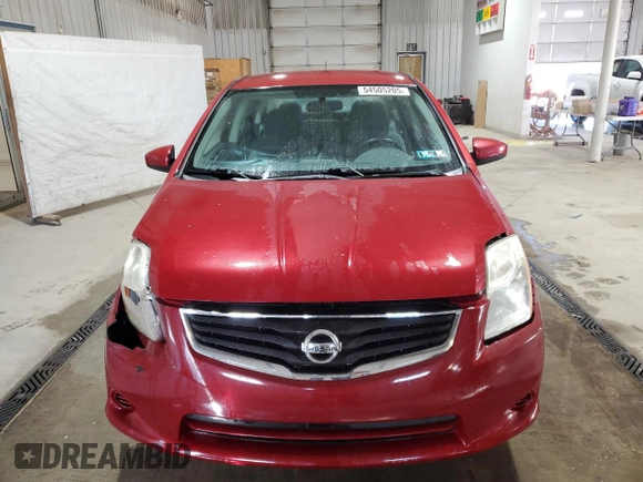 2010 Nissan Sentra S with VIN 3N1AB6APXAL626174, listed as a Copart auction lot 54505205 with 101,040 mi miles and Salvage Title. Bid and sale history available at carsss.com. Image 5.