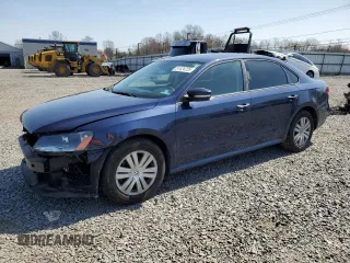 2013 Volkswagen Passat S with VIN 1VWAP7A3XDC003555, listed as a Copart auction lot 51424725 with 173,111 mi miles and Salvage Title. Bid and sale history available at carsss.com. Image 1.