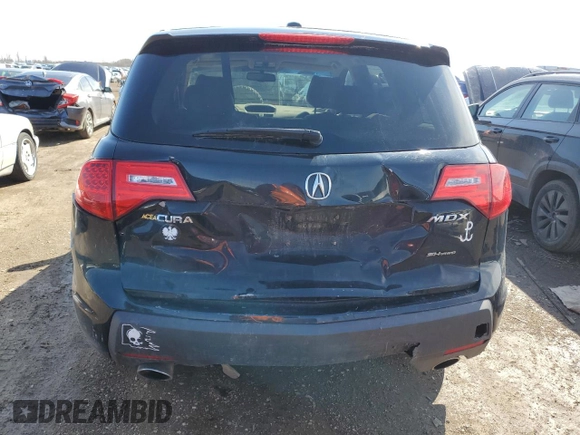 2009 Acura MDX with VIN 2HNYD28239H533973, listed as a Copart auction lot 49970585 with 176,591 mi miles and Salvage Title. Bid and sale history available at carsss.com. Image 6.