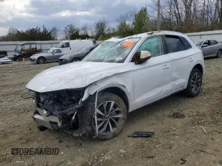 2021 Audi Q5 Prestige z VIN WA1CAAFY7M2097571, wystawiony jako Copart lot #53195445 z przebiegiem Nie podano mil oraz Szkoda całkowita • Salvage title. Historia ofert i sprzedaży dostępna na DreamBid. Obrazek 1.