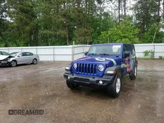 2019 Jeep Wrangler Unlimited Sport S with VIN 1C4HJXDG3KW504073, listed as a Copart auction lot 59037655 with 80,523 mi miles and Salvage title. Bid and sale history available at DreamBid. Image 13.