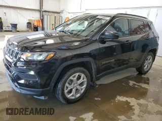 2024 Jeep Compass Latitude with VIN 3C4NJDBNXRT148045, listed as a Copart auction lot 48223145 with 12,046 mi miles and Clean Title. Bid and sale history available at carsss.com. Image 1.