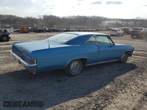 1966 Chevrolet Impala with VIN 168376A109409, listed as a Copart auction lot 79838074 with 34,130 mi miles and Clean title. Bid and sale history available at DreamBid. Image 3.