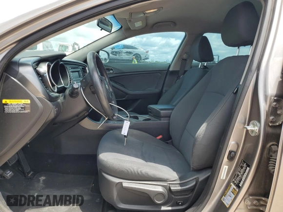 2015 Kia Optima LX with VIN 5XXGM4A71FG378616, listed as a Copart auction lot 56379315 with 129,665 mi miles and Salvage Title. Bid and sale history available at DreamBid. Image 7.