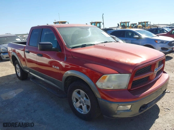 2009 Dodge Ram 1500 SLT with VIN 1D3HB18P39S772361, listed as a IAAI auction lot 41847120 with 167,054 mi miles. Bid and sale history available at carsss.com. Image 1.