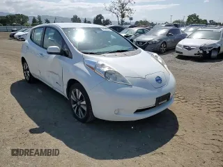 2015 Nissan LEAF SV with VIN 1N4AZ0CP4FC317702, listed as a Copart auction lot 54688805 with 80,491 mi miles and Salvage Title. Bid and sale history available at carsss.com. Image 13.