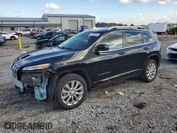 2018 Jeep Cherokee Overland with VIN 1C4PJMJX0JD594467, listed as a Copart auction lot 73963684 with 101,589 mi miles and Salvage Title. Bid and sale history available at carsss.com. Image 1.