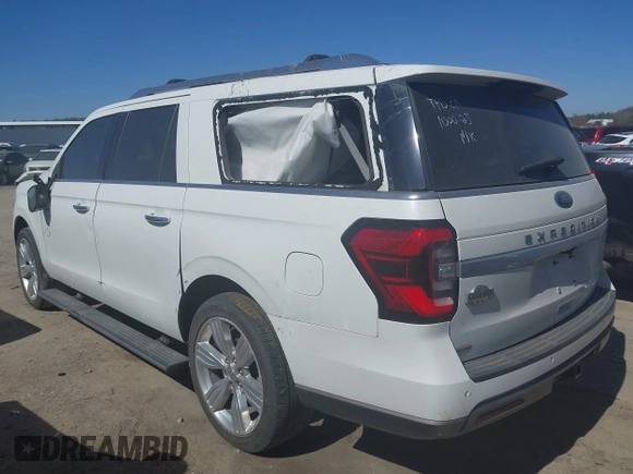 2022 Ford Expedition Max King Ranch with VIN 1FMJK1PT3NEA47209, listed as a IAAI auction lot 41739106 with 59,426 mi miles and . Bid and sale history available at DreamBid. Image 3.