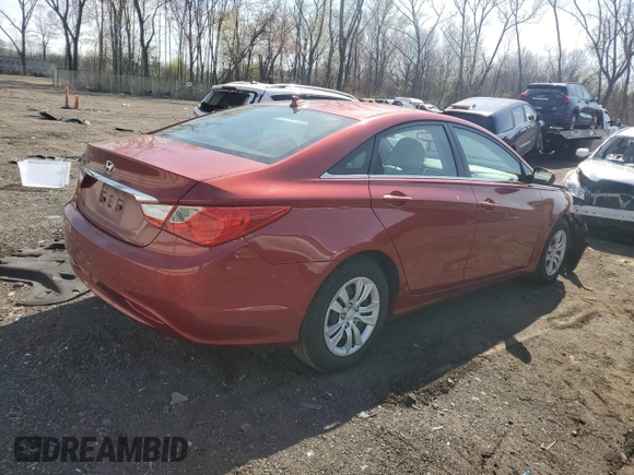 2013 Hyundai Sonata GLS z VIN 5NPEB4AC1DH535427, wystawiony jako Copart lot #54202555 z przebiegiem 125 878 mil mil oraz Szkoda całkowita • Salvage title. Historia ofert i sprzedaży dostępna na DreamBid. Obrazek 3.
