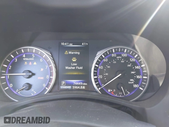 2017 Infiniti Q50 Premium with VIN JN1EV7AR1HM838154, listed as a IAAI auction lot 41623393 with 74,449 mi miles and . Bid and sale history available at DreamBid. Image 7.