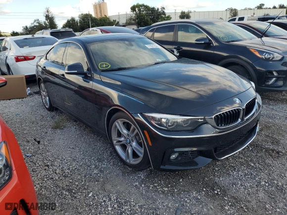 2019 BMW 4 Series 430i with VIN WBA4J1C57KBM18538, listed as a Copart auction lot 77031254 with 58,417 mi miles and Salvage Title. Bid and sale history available at carsss.com. Image 4.