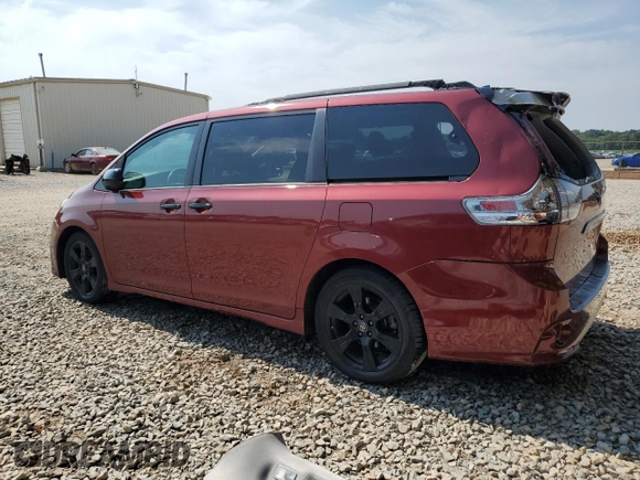 2020 Toyota Sienna SE with VIN 5TDXZ3DC4LS030663, listed as a Copart auction lot 60213385 with 51,633 mi miles and Salvage title. Bid and sale history available at DreamBid. Image 2.