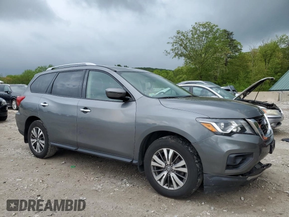2020 Nissan Pathfinder S with VIN 5N1DR2AM5LC576489, listed as a Copart auction lot 57211435 with 75,641 mi miles and Salvage title. Bid and sale history available at DreamBid. Image 4.