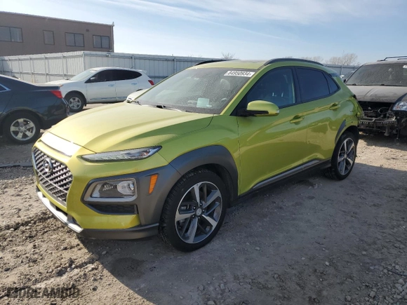 2019 Hyundai Kona Ultimate with VIN KM8K53A54KU215197, listed as a Copart auction lot 84950934 with 68,600 mi miles and Salvage Title. Bid and sale history available at carsss.com. Image 1.