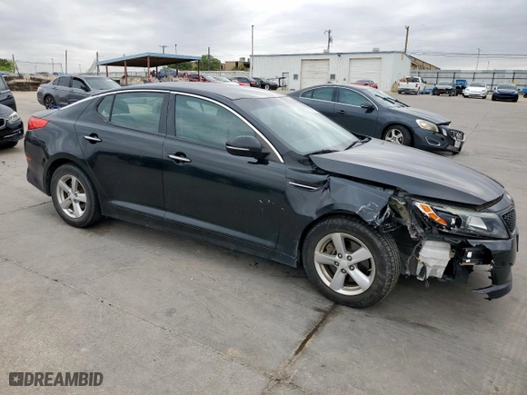 2015 Kia Optima LX with VIN 5XXGM4A7XFG401777, listed as a Copart auction lot 51649725 with 133,512 mi miles and Salvage Title. Bid and sale history available at carsss.com. Image 4.