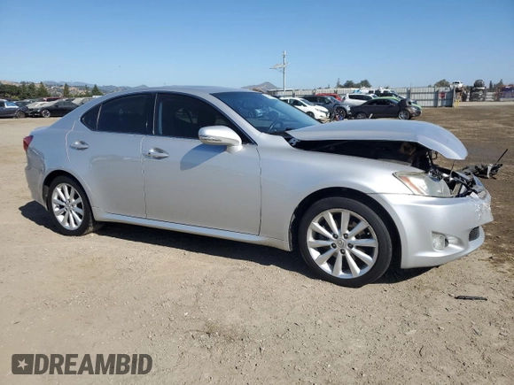 2010 Lexus IS 250 with VIN JTHBF5C27A5123654, listed as a Copart auction lot 62956235 with 100,314 mi miles and Salvage title. Bid and sale history available at DreamBid. Image 4.