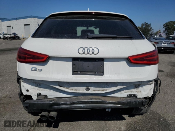 2015 Audi Q3 Premium Plus with VIN WA1BFCFS0FR001987, listed as a Copart auction lot 72962684 with 104,432 mi miles and Salvage title. Bid and sale history available at DreamBid. Image 6.