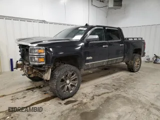 2015 Chevrolet Silverado 1500 High Country with VIN 3GCUKTEC4FG154358, listed as a Copart auction lot 47273835 with 117,722 mi miles and Salvage Title. Bid and sale history available at DreamBid. Image 1.