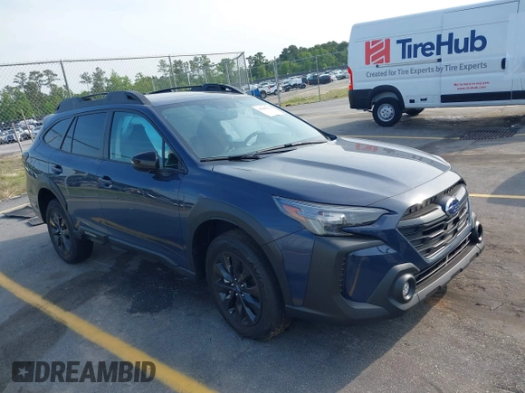 2025 Subaru Outback Onyx z VIN 4S4BTALC0S3195820, wystawiony jako IAAI lot #42088122 z przebiegiem 2 153 mil mil oraz . Historia ofert i sprzedaży dostępna na DreamBid. Obrazek 1.
