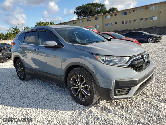 2021 Honda CR-V EX with VIN 7FARW1H52ME003585, listed as a Copart auction lot 43038335 with 45,139 mi miles and Clean Title. Bid and sale history available at carsss.com. Image 4.