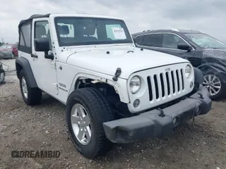2015 Jeep Wrangler Sport with VIN 1C4AJWAG5FL757161, listed as a IAAI auction lot 41932705 with 172,519 mi miles. Bid and sale history available at carsss.com. Image 1.