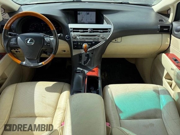 2012 Lexus RX 450h z VIN JTJBC1BA5C2427885, wystawiony jako Copart lot #58626695 z przebiegiem 166 056 mil mil oraz Szkoda całkowita • Salvage title. Historia ofert i sprzedaży dostępna na DreamBid. Obrazek 9.