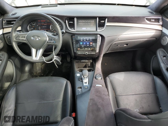 2019 Infiniti QX50 Essential with VIN 3PCAJ5M38KF128199, listed as a Copart auction lot 56587525 with 58,392 mi miles and Salvage title. Bid and sale history available at DreamBid. Image 8.