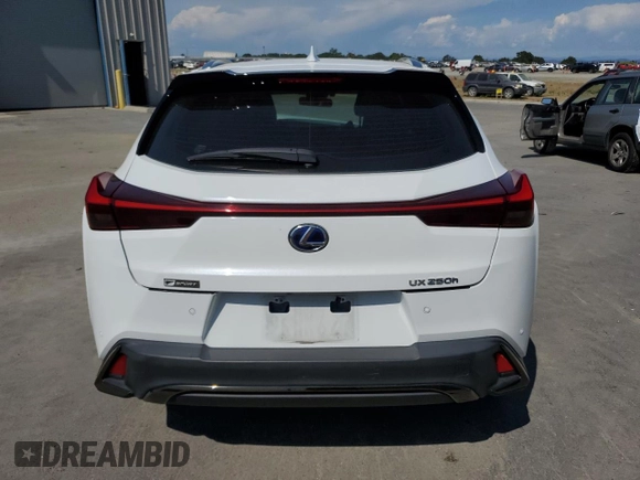 2021 Lexus UX 250h F Sport with VIN JTHE9JBH0M2043962, listed as a Copart auction lot 62220935 with 43,278 mi miles and Salvage title. Bid and sale history available at DreamBid. Image 6.