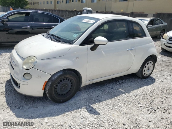 2013 FIAT 500 Pop with VIN 3C3CFFAR3DT752865, listed as a Copart auction lot 53126525 with 104,875 mi miles and Clean Title. Bid and sale history available at carsss.com. Image 1.
