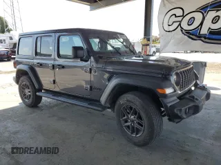 2024 Jeep Wrangler Sport S z VIN 1C4PJXDN4RW272314, wystawiony jako Copart lot #62163625 z przebiegiem 20 568 mil mil oraz Nie do naprawy • Non repairable. Historia ofert i sprzedaży dostępna na DreamBid. Obrazek 4.