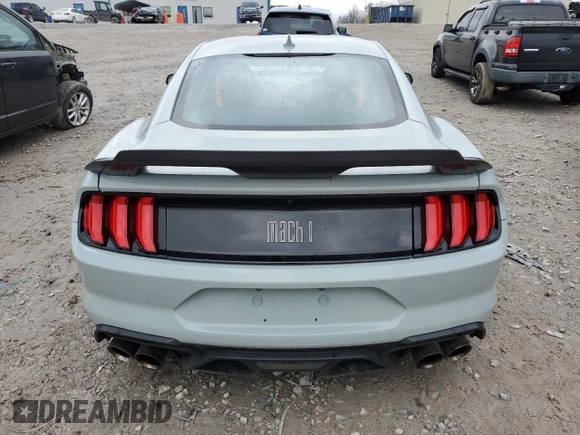 2021 Ford Mustang Mach 1 with VIN 1FA6P8R06M5551345, listed as a Copart auction lot 89345365 with 7,374 mi miles and Salvage Title. Bid and sale history available at carsss.com. Image 6.
