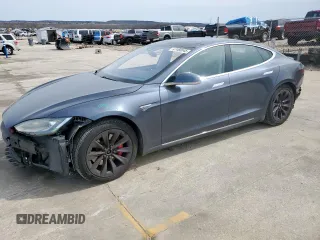 2014 Tesla Model S P85D with VIN 5YJSA1H21EFP64966, listed as a Copart auction lot 47468045 with 125,010 mi miles and Salvage Title. Bid and sale history available at DreamBid. Image 1.