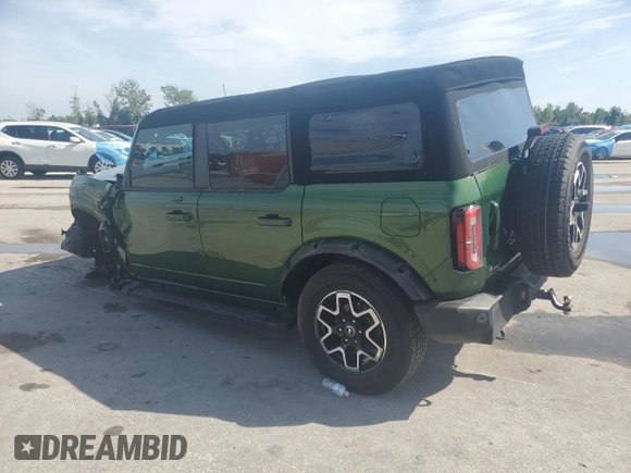 2022 Ford Bronco z VIN 1FMDE5BHXNLA88611, wystawiony jako Copart lot #58135415 z przebiegiem 15 448 mil mil oraz Nie do naprawy • Non repairable. Historia ofert i sprzedaży dostępna na DreamBid. Obrazek 2.