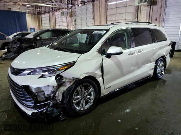 2021 Toyota Sienna Limited with VIN 5TDESKFC8MS002515, listed as a Copart auction lot 45865525 with 73,290 mi miles and Clean Title. Bid and sale history available at DreamBid. Image 1.