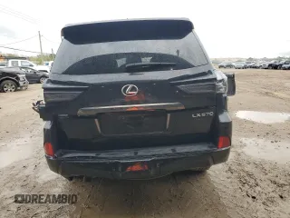 2019 Lexus LX with VIN JTJHY7AX7K4292383, listed as a Copart auction lot 82715804 with 0 mi miles and Salvage Title. Bid and sale history available at carsss.com. Image 6.