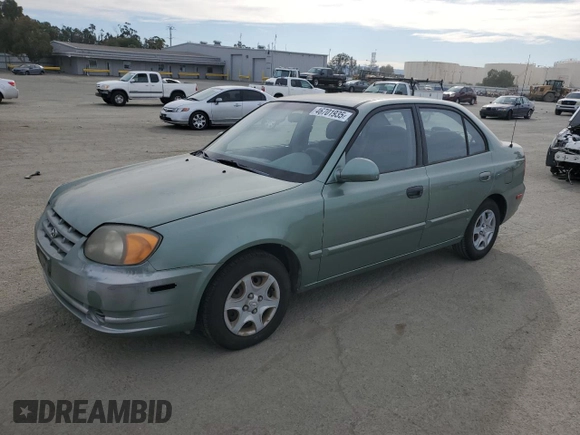 2004 Hyundai Accent GL with VIN KMHCG45C14U540938, listed as a Copart auction lot 46701935 with 71,891 mi miles and Salvage Title. Bid and sale history available at carsss.com. Image 1.