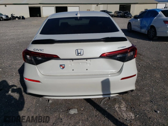 2022 Honda Civic Sedan Sport with VIN 2HGFE2F5XNH563524, listed as a Copart auction lot 49043795 with 41,576 mi miles and Salvage Title. Bid and sale history available at carsss.com. Image 6.