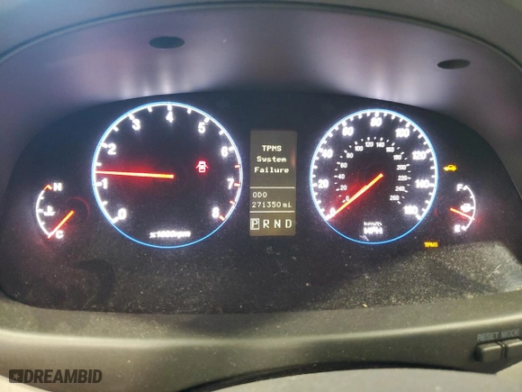 2007 Hyundai Azera SE with VIN KMHFC46F57A243839, listed as a Copart auction lot 47177895 with 271,350 mi miles and Salvage Title. Bid and sale history available at carsss.com. Image 9.