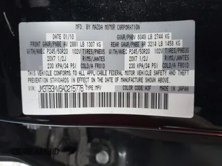 2010 Mazda CX-9 Touring z VIN JM3TB3MV6A0215776, wystawiony jako IAAI lot #42739616 z przebiegiem 215 350 mil mil oraz . Historia ofert i sprzedaży dostępna na DreamBid. Obrazek 9.