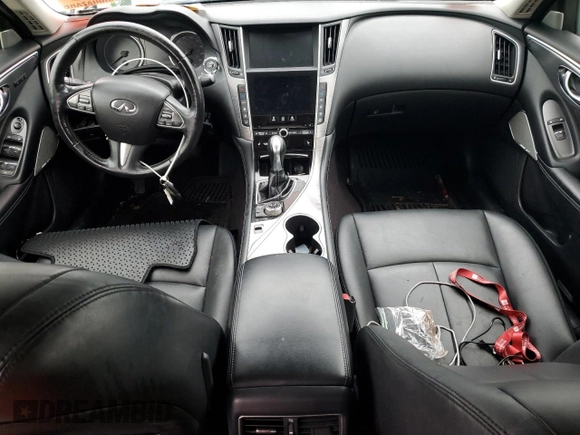 2017 Infiniti Q50 3.0t Sport with VIN JN1EV7ARXHM830246, listed as a Copart auction lot 85226954 with 0 mi miles and Salvage Title. Bid and sale history available at carsss.com. Image 8.