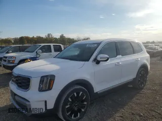 2023 Kia Telluride SX X-Line with VIN 5XYP5DGC7PG329497, listed as a Copart auction lot 76960214 with 39,849 mi miles and Salvage title. Bid and sale history available at DreamBid. Image 1.