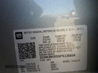 2023 Chevrolet Blazer RS with VIN 3GNKBKRS5PS136654, listed as a Copart auction lot 88350305 with 6,639 mi miles and Salvage title. Bid and sale history available at DreamBid. Image 15.
