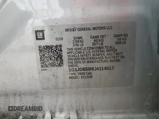 2018 Chevrolet Sonic LT with VIN 1G1JD6SB6J4114517, listed as a Copart auction lot 44530315 with Not provided miles and Salvage title. Bid and sale history available at DreamBid. Image 12.