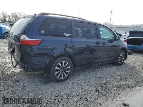 2019 Toyota Sienna LE with VIN 5TDJZ3DC1KS223325, listed as a Copart auction lot 45758815 with 102,605 mi miles and Salvage Title. Bid and sale history available at carsss.com. Image 3.
