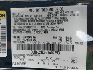 2016 Lincoln MKZ z VIN 3LN6L2JK8GR602793, wystawiony jako IAAI lot #41744058 z przebiegiem 105 234 mil mil oraz . Historia ofert i sprzedaży dostępna na DreamBid. Obrazek 9.