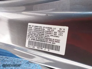 2016 Honda Odyssey EX-L with VIN 5FNRL5H6XGB020370, listed as a IAAI auction lot 41843941 with 189,980 mi miles. Bid and sale history available at carsss.com. Image 9.