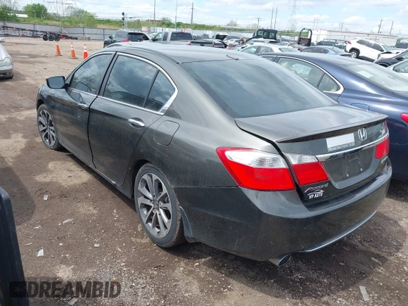 2013 Honda Accord Sport with VIN 1HGCR2F54DA099179, listed as a IAAI auction lot 42058836 with 201,492 mi miles and . Bid and sale history available at DreamBid. Image 3.
